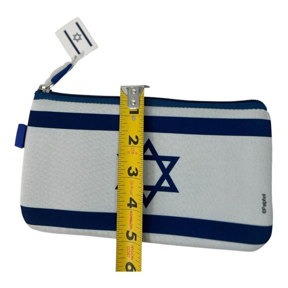 Palphot Israel Flag Unisex Storage Pouch - New with Tags Zipper Opening - Picture 4 of 6